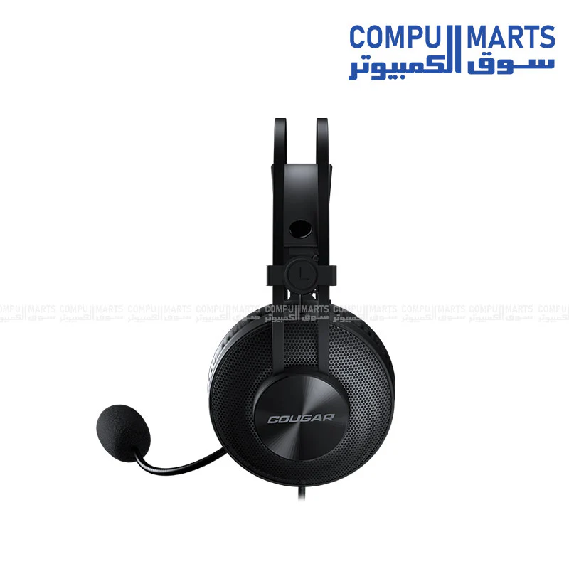 Cougar Immersa Essential – Stereo Gaming Headset, 40 mm Drivers & Noise-Canceling Mic with 4-Pole/3-Pole Adapter – Black - Image 4