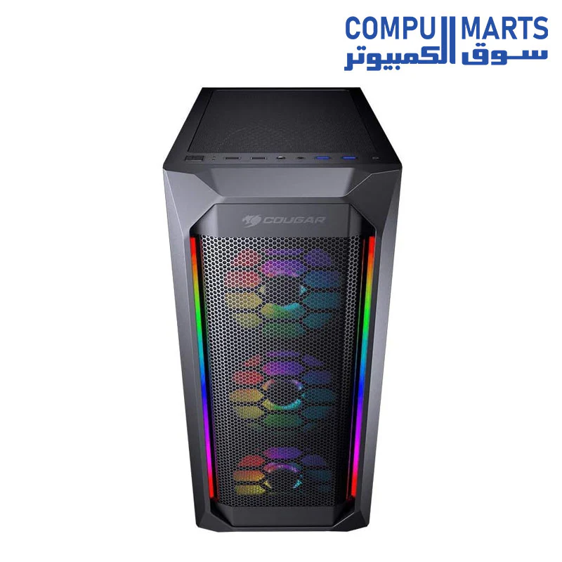 Cougar MX410 Mesh-G RGB Mid Tower Case + Cougar VTC 500W - Image 3
