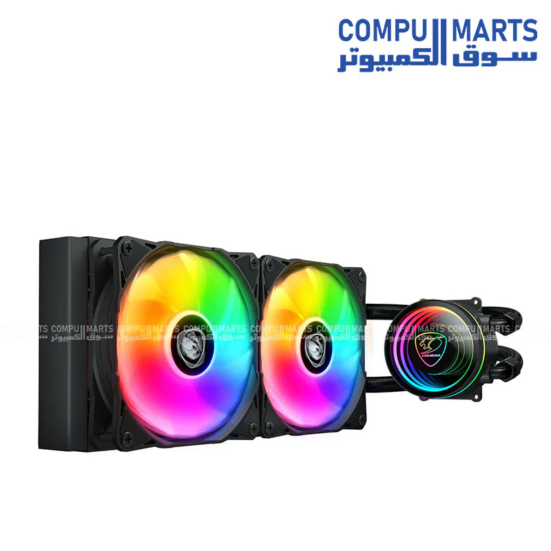 Cougar Poseidon Elite ARGB Liquid CPU Cooler – 240mm / 360mm – Intel & AMD Compatible - Image 3