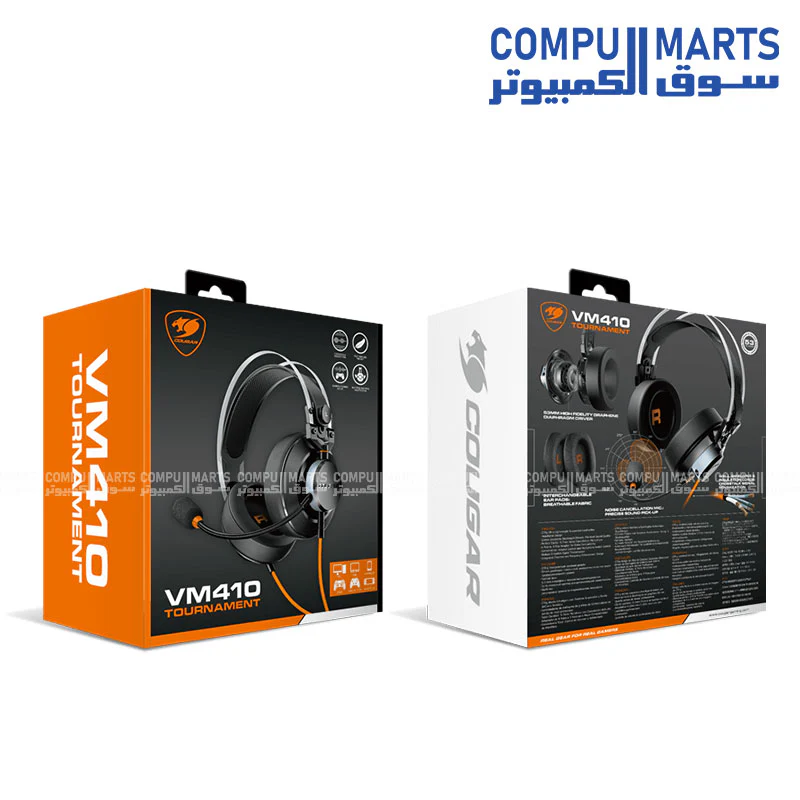 Cougar VM410 Tournament Edition – 53 mm Graphene Drivers & 9.7 mm Cardioid Mic – PS/XB/Iron Compatible - Image 3