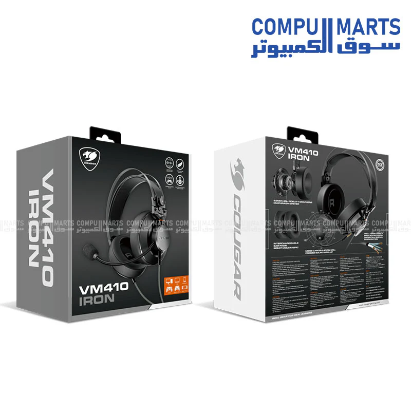 Cougar VM410 Tournament Edition – 53 mm Graphene Drivers & 9.7 mm Cardioid Mic – PS/XB/Iron Compatible - Image 5
