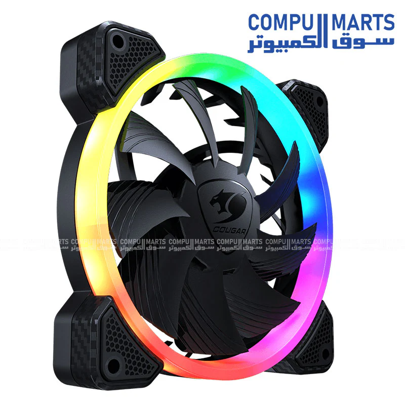 Cougar VORTEX ARGB VK120 120mm Case Fan – Hydro-Dynamic Bearing, 600–1500RPM, 48.98 CFM, 3-Pin ARGB (CF-VK12HB-RGB) - Image 2