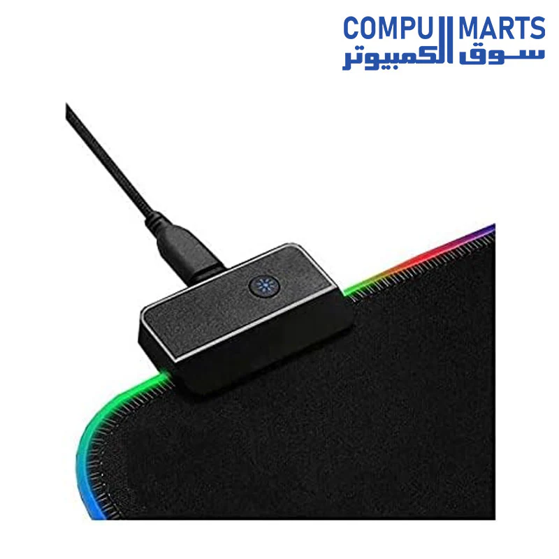 Cowboy RGB Gaming Mouse Pad WT-5 – M Size – Anti Slip Rubber Base – Speed Edition | (35 * 25cm) - Image 2