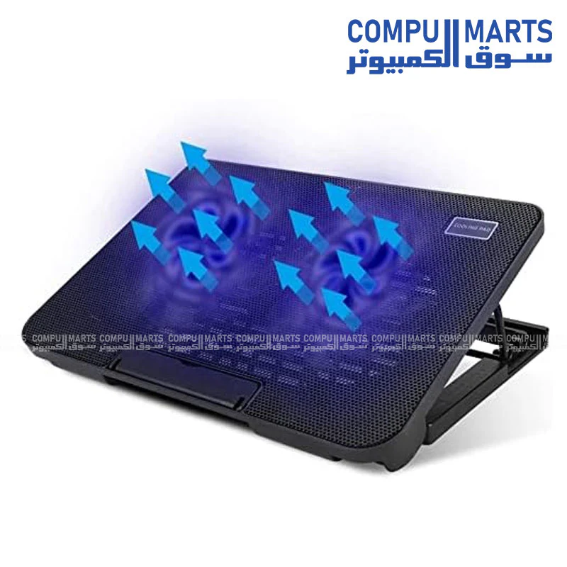 Dantech N99 Laptop Cooler – Dual Fan Cooling Pad, Black - Image 2