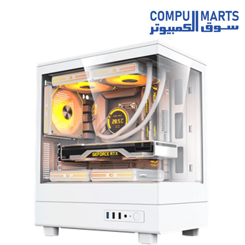 darkFlash DB330M MATX Full View Dual Glass PC Case - Image 4