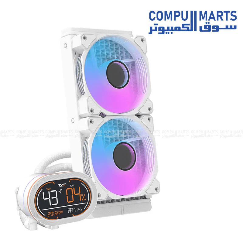 DARKFLASH DH240D Liquid CPU Cooler – 240mm Radiator, Dual 120mm Fans, Intel & AMD Support - Image 2