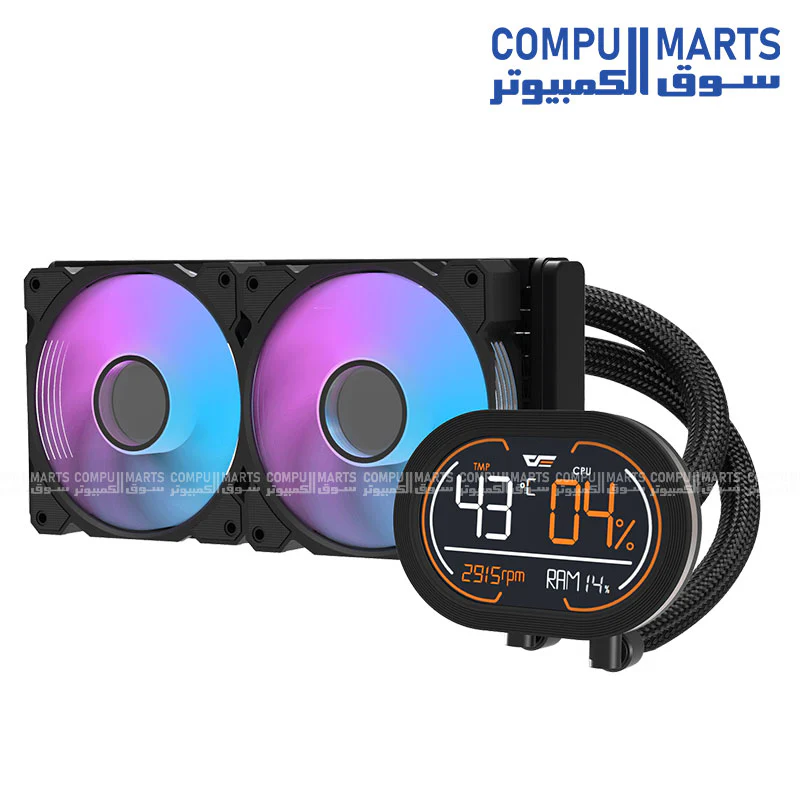 DARKFLASH DH240D Liquid CPU Cooler – 240mm Radiator, Dual 120mm Fans, Intel & AMD Support - Image 3