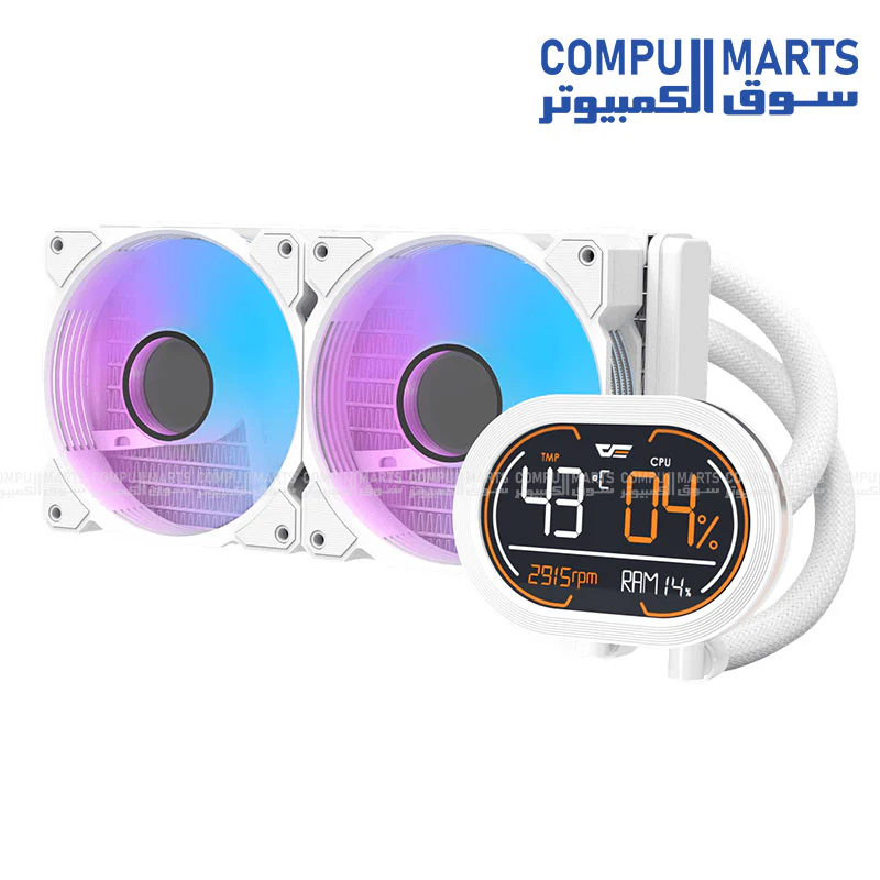DARKFLASH DH240D Liquid CPU Cooler – 240mm Radiator, Dual 120mm Fans, Intel & AMD Support - Image 4