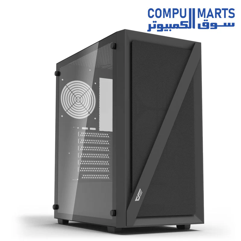 DarkFlash DK260 Air Tempered Glass ATX/M-ATX/ITX Gaming PC Case with 4 * 120mm ARGB Fans Included, Supports 360MM Radiator, Supports up to 8 * 120MM Fans, 3 SSD Slots, 7 PCI-E Slot Gaming Case - Image 4