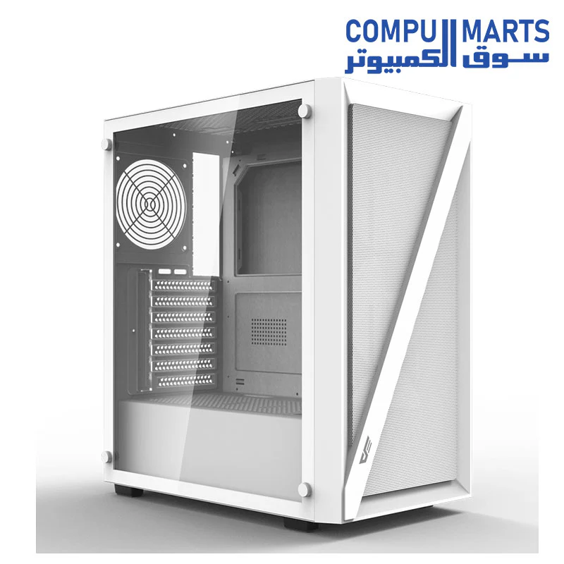 DarkFlash DK260 Air Tempered Glass ATX/M-ATX/ITX Gaming PC Case with 4 * 120mm ARGB Fans Included, Supports 360MM Radiator, Supports up to 8 * 120MM Fans, 3 SSD Slots, 7 PCI-E Slot Gaming Case - Image 5