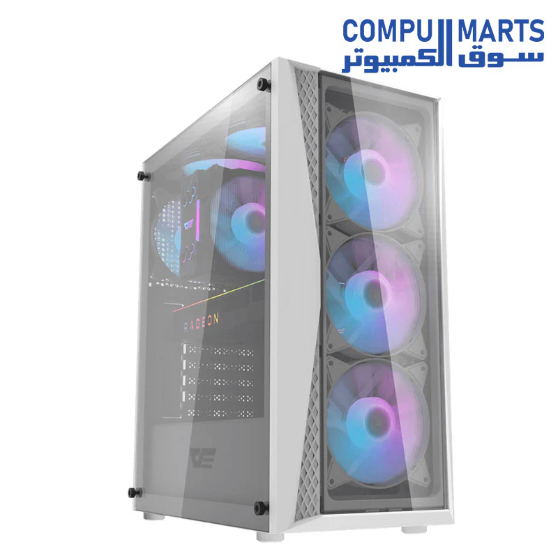 Darkflash DK352 PLUS ATX/MATX/ITX Gaming PC Case With, Pre-Installed 4 * 120MM ARGB Fans, Transparent Glass Front Panel, USB 3.0 Computer Case Support 360mm Radiator, Computer Case - Image 3