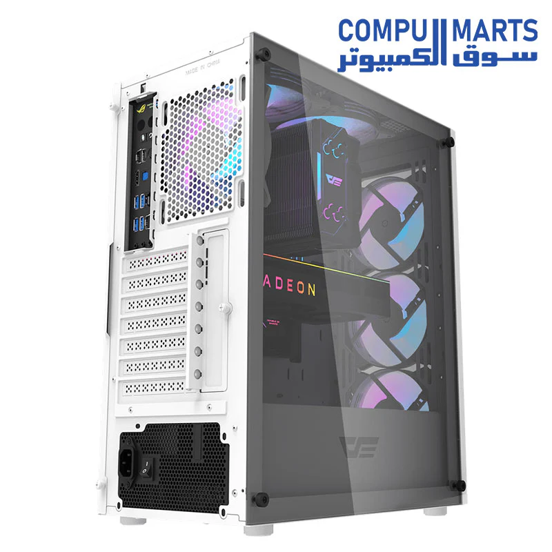 Darkflash DK352 PLUS ATX/MATX/ITX Gaming PC Case With, Pre-Installed 4 * 120MM ARGB Fans, Transparent Glass Front Panel, USB 3.0 Computer Case Support 360mm Radiator, Computer Case - Image 6