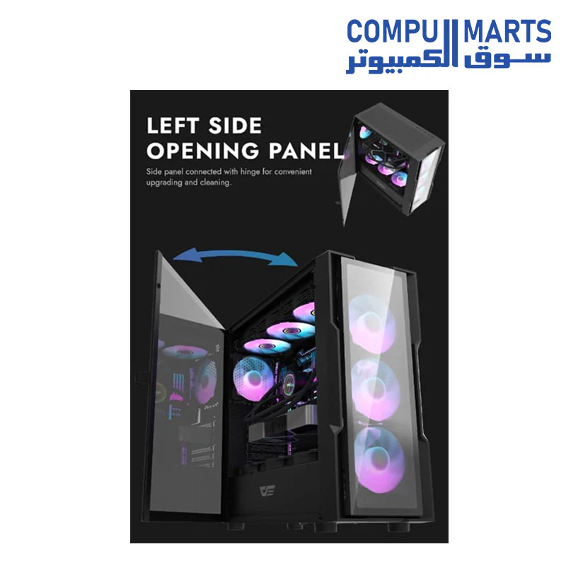 DarkFlash DK431 Glass EATX Gaming PC Case - Image 2