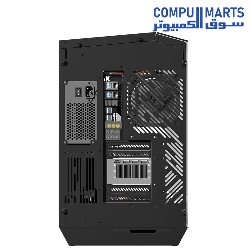 DarkFlash Full-Tower ATX Gaming PC Case, Back Plug-in Motherboard, Dual-Chamber, Panoramic Glass, Up to 2 x 360mm Radiators, RTX 40 Compatible(DY470) (1 PWM ARGB Fans) - Image 8