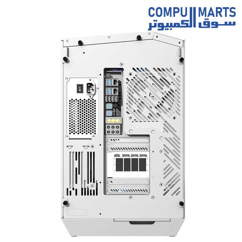 DarkFlash Full-Tower ATX Gaming PC Case, Back Plug-in Motherboard, Dual-Chamber, Panoramic Glass, Up to 2 x 360mm Radiators, RTX 40 Compatible(DY470) (1 PWM ARGB Fans) - Image 9