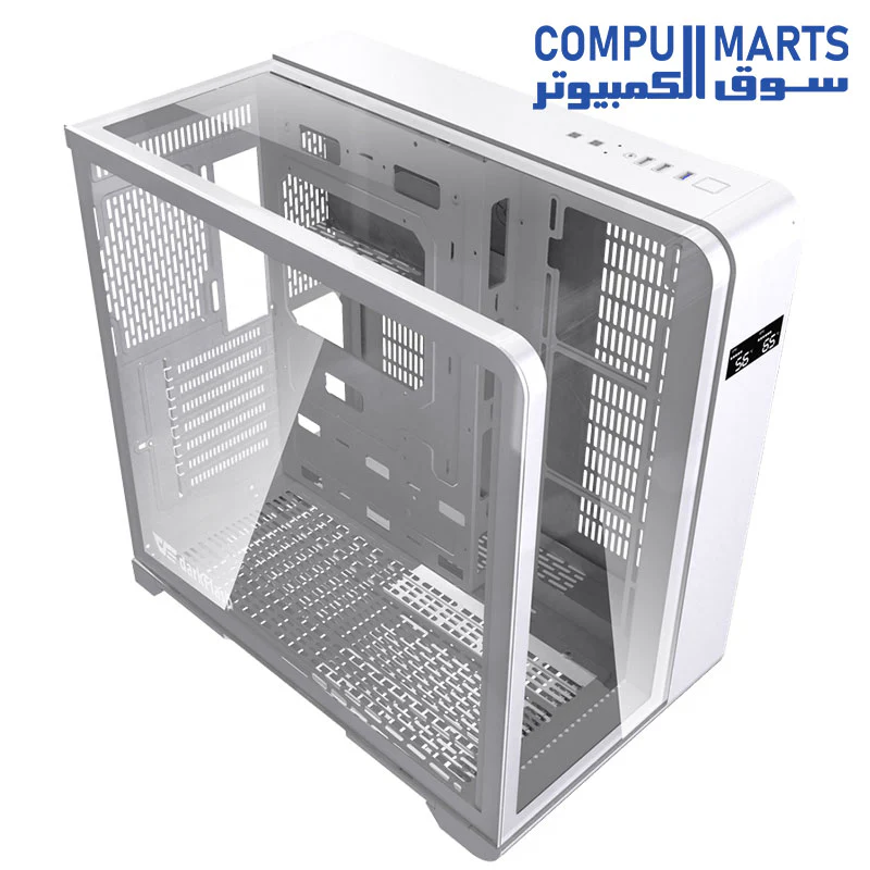 DarkFlash L280 ATX Curved Computer Case, 4x Pre-Installed 120mm aRGB Fans, 360mm Radiator Support, Digital Display Screen, 3x Side Glass Panel w/ Curved Glass, Cable Management, USB 3.0,  | L280 - Image 7