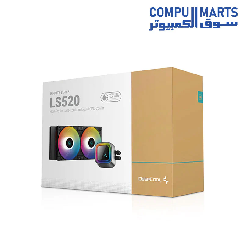 Deepcool LS520 240mm radiato two FC120 A-RGB PWM fans high-performance liquid CPU cooler - Image 4