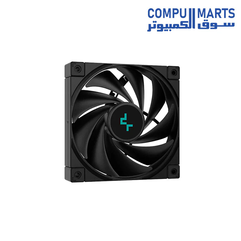 DeepCool LT520 high-performance liquid CPU cooler provides strong heat dissipation power with a 240mm radiator, two precision-tuned FK120 fans, and a multidimensional infinity mirror top cap - Image 2