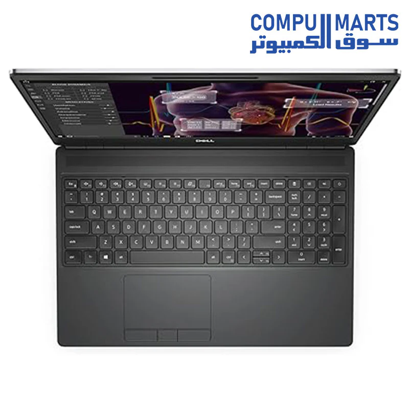 USED Dell Precision 7750 Workstation Laptop CORE I7 -10850H -32GB RAM - 512GB SSD Hard Drive - Nvidia Quadro RTX 3000 | 6 cores  5.1 GHz - 4GB GDDR6 | 17 1920x1080 FHD | Silver - Image 2