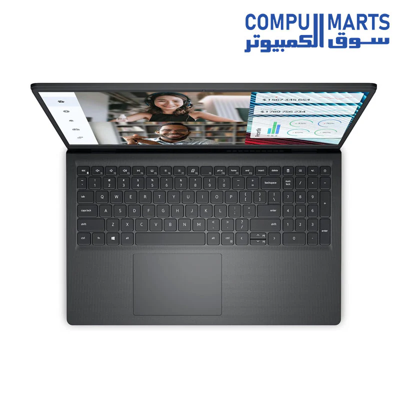 Dell Vostro 3520 Laptop - 12th Intel Core i5-1235U 10-Cores, 8GB RAM, 512GB SSD, Intel UHD Graphics, 15.6" FHD (1920 x 1080) 120Hz Ubuntu - Carbon Black - Image 2