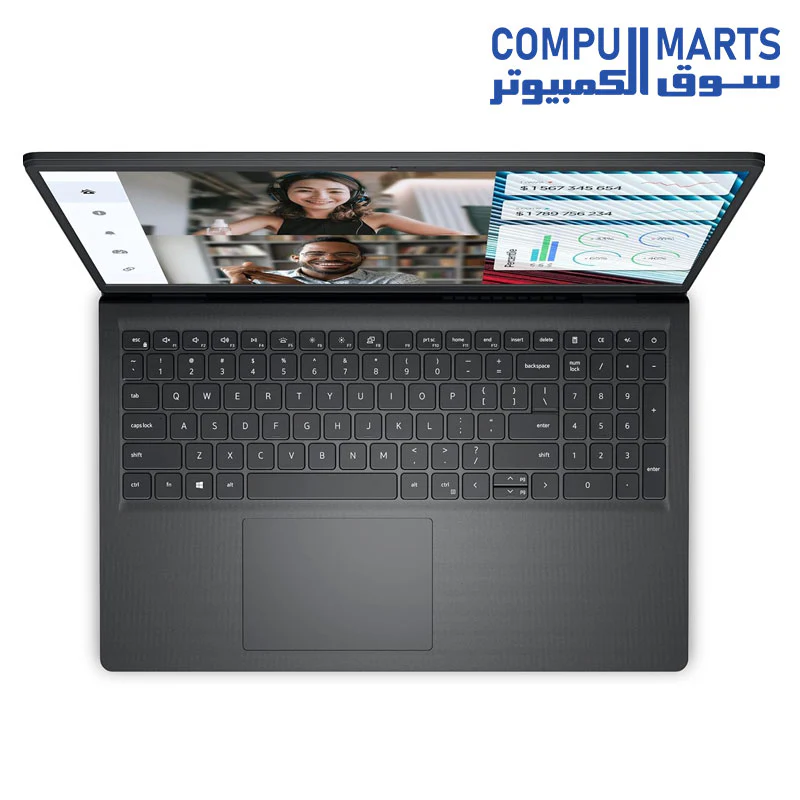Dell Vostro 3520 Laptop - 12th Intel Core i3-1215U 6-Cores, 8GB RAM, 512GB SSD, Intel UHD Graphics, 15.6" FHD (1920 x 1080) 120Hz 250 nits Anti-Glare, Ubuntu - Carbon Black - Image 4