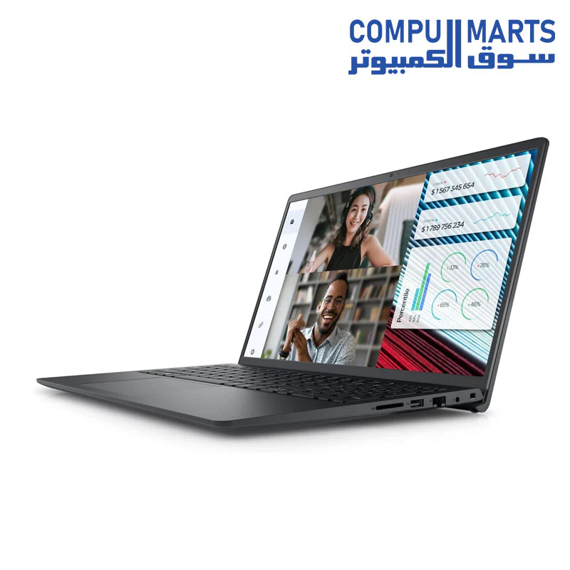 DELL Vostro 3520 Laptop - 12th Intel core i7-1255U 10-Cores, 16GB RAM, 512 GB SSD PCIe NVMe, Intel Iris Xe Graphics, 15.6" FHD (1920x1080) 250 nits 120HZ WVA Anti- Glare, Backlit KB, UBUNTU - Carbon Black - Image 2