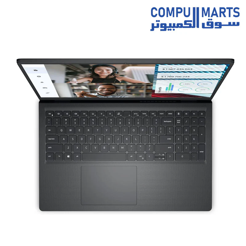 DELL Vostro 3520 Laptop - 12th Intel core i7-1255U 10-Cores, 16GB RAM, 512 GB SSD PCIe NVMe, Intel Iris Xe Graphics, 15.6" FHD (1920x1080) 250 nits 120HZ WVA Anti- Glare, Backlit KB, UBUNTU - Carbon Black - Image 4