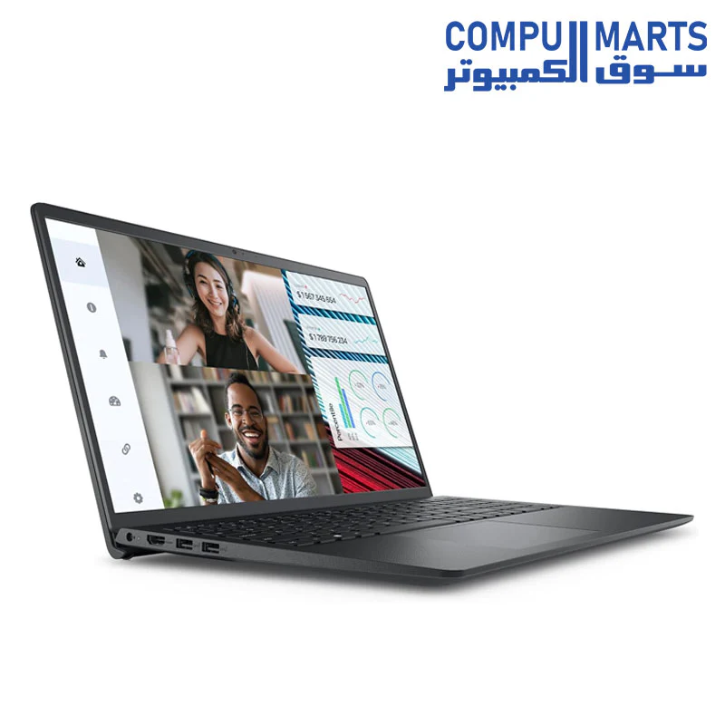 Dell Vostro 3520 Laptop - 12th Intel Core i7-1255U 10-Cores, 8GB RAM, 512GB SSD, Intel UHD Graphics, 15.6" FHD (1920 x 1080) 120Hz 250 nits Anti-Glare, FingerPrint, Ubuntu - Carbon Black - Image 4