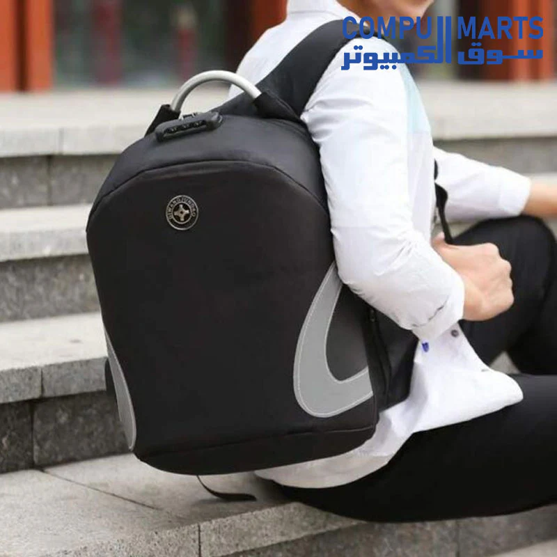 DIWANG 2902 Waterproof Racksack with USB 15.6 Inch - Image 3