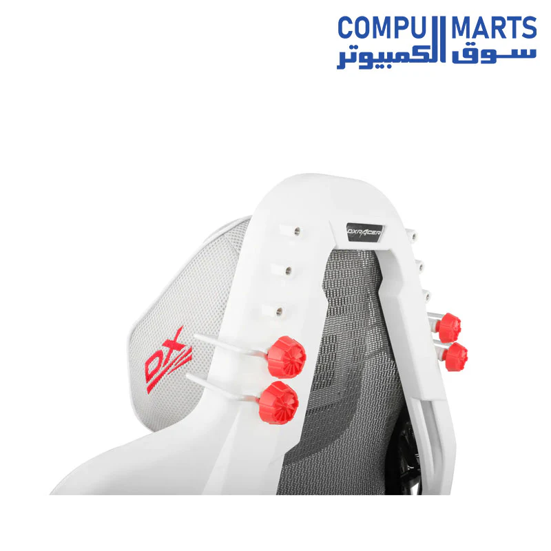 DXRacer Air Mesh Gaming Chair Modular Office Chair - White/Red/Black - Image 3