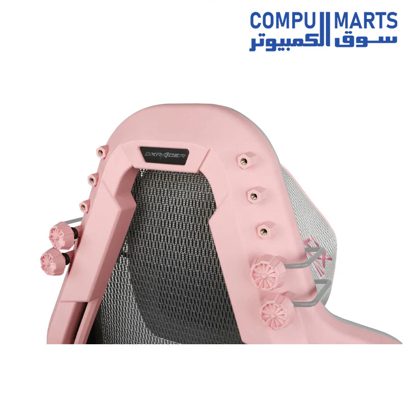 DXRacer Air Mesh Gaming Chair Modular Office Chair - Grey & Pink - Image 4