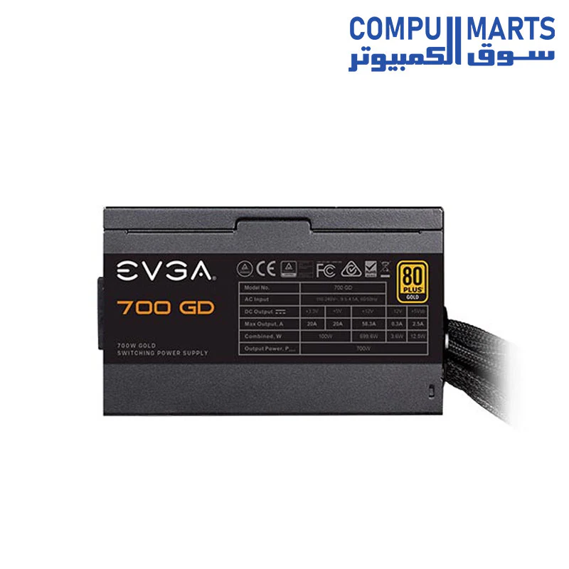 Evga ATX 700W GD 80 Plus Gold 100-GD-0700-V2 Power Supply - Image 4