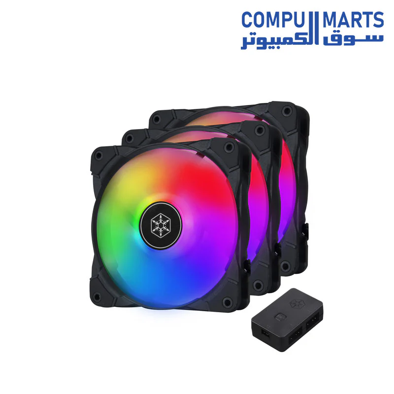 SilverStone Air Blazer 120i Lite-Brilliant 3-in-1 addressable RGB fan pack with controller - Image 4