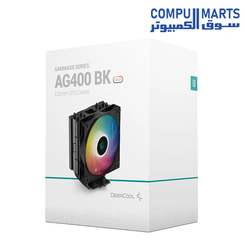 DeepCool AG400 BK ARGB Single-Tower CPU Cooler 120mm Static ARGB Fan Direct-Touch Copper Heat Pipes Intel/AMD Support - Image 5