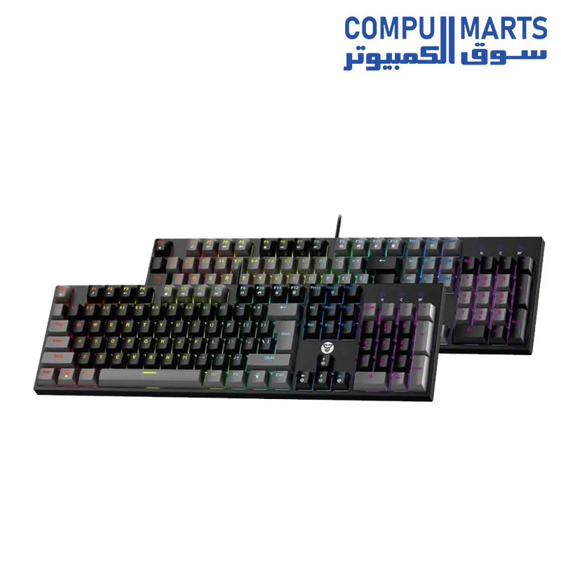 FANTECH ATOM MK886 RGB Mechanical Gaming Keyboard – BLUE Switch Black - Image 2