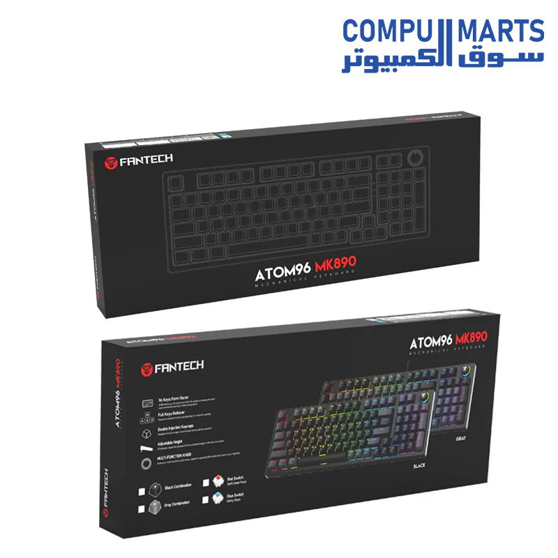 FANTECH ATOM96 MK890 RGB Mechanical Gaming Keyboard - Image 4