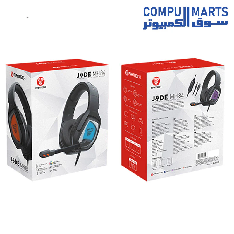 FANTECH JADE MH84 Multi-Platform RGB Gaming Headset 3.5MM Jack - Image 4