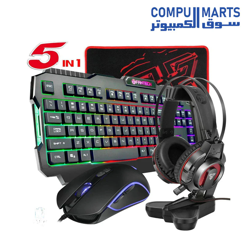 Fantech P51 5in1 Gaming Combo - Black - Image 3