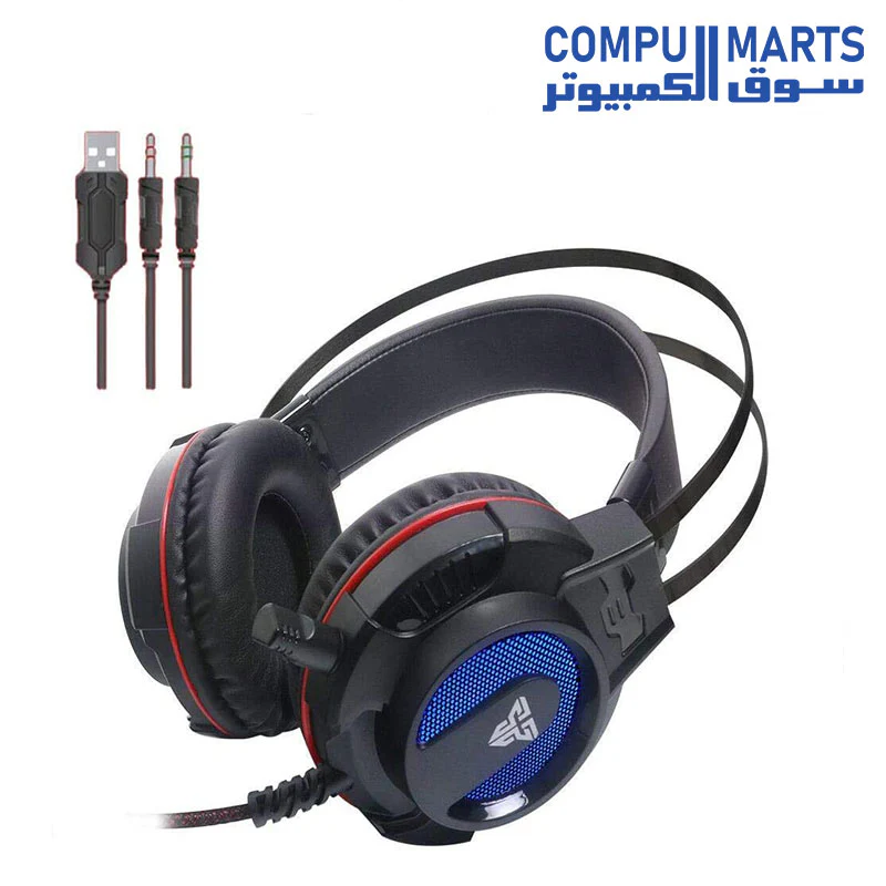 Fantech VISAGE II HG17s RGB LED GAMING HEADSET- WITH 2 JACKS - FOR HOME COMPUTER - Image 2