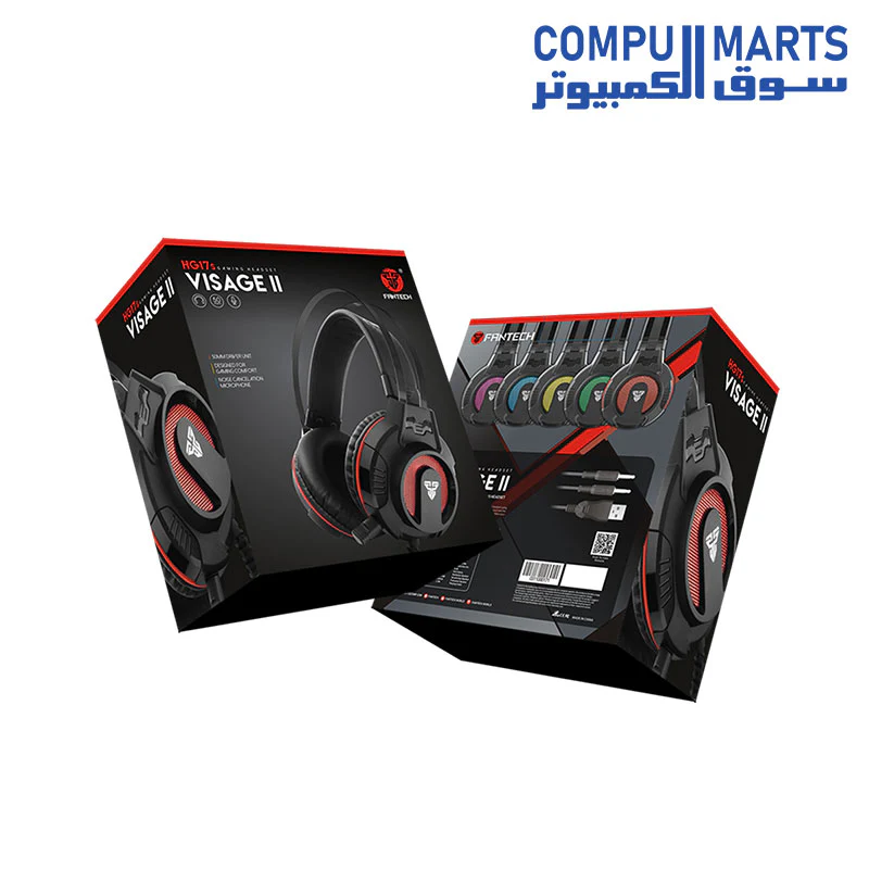 Fantech VISAGE II HG17s RGB LED GAMING HEADSET- WITH 2 JACKS - FOR HOME COMPUTER - Image 6