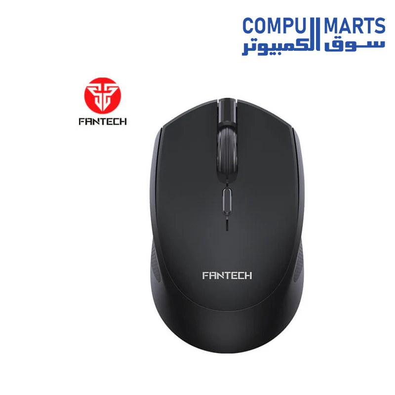 FANTECH W190 SILENT SWITCH AMBIDEXTROUS OFFICE MOUSE - Black - Image 3