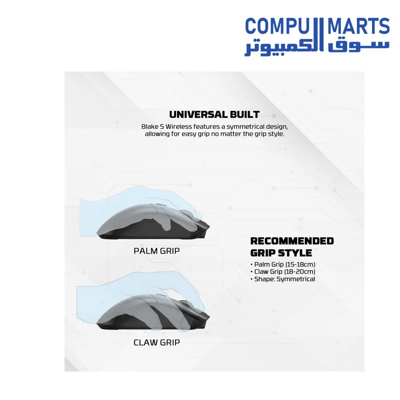 FANTECH WGC5S BLAKE S DUAL MODE WIRELESS GAMING MOUSE - Image 4