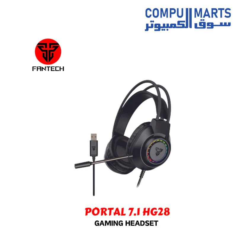FAPORTAL 7.1 HG28 RGB GAMING HEADSET BLACK - Image 2