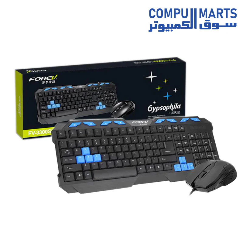 FOREV FV-3300S Wired Mouse and Keyboard Kit, Desktop Laptop Mouse - Image 2