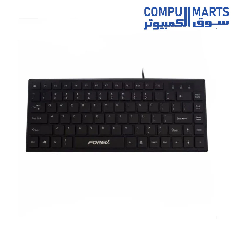 Forev Fv-65S Slim External Keyboard, Black - Image 4