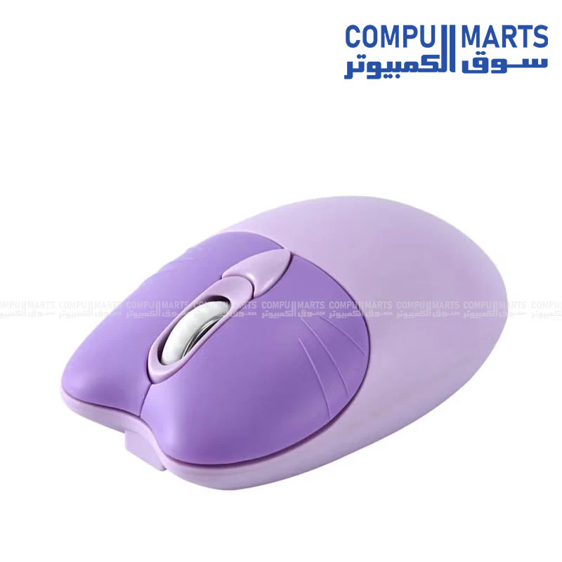 FOREV FV-DW66 Wireless Keyboard and Mouse Combo – Ergonomic (Purple & Pink & Beige ) | 2.4G Wireless | USB Receiver | Plug & Play - Image 7