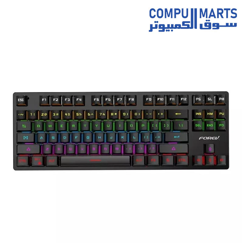 FV-Q301 (87 keys) High End Wired Mechanical Keyboard Blue Switch Cute Small Rainbow Backlight Portable Gaming Keyboard - Image 2
