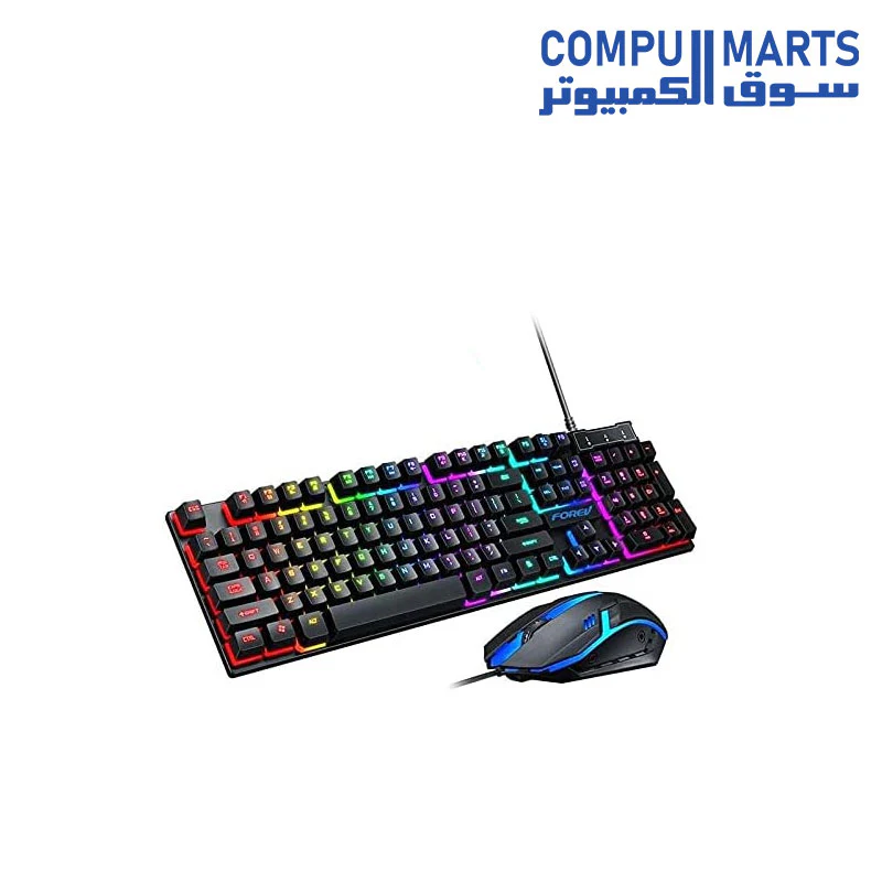 Forev FV-Q3055 USB Backlighted Keyboard and Mouse - Image 2