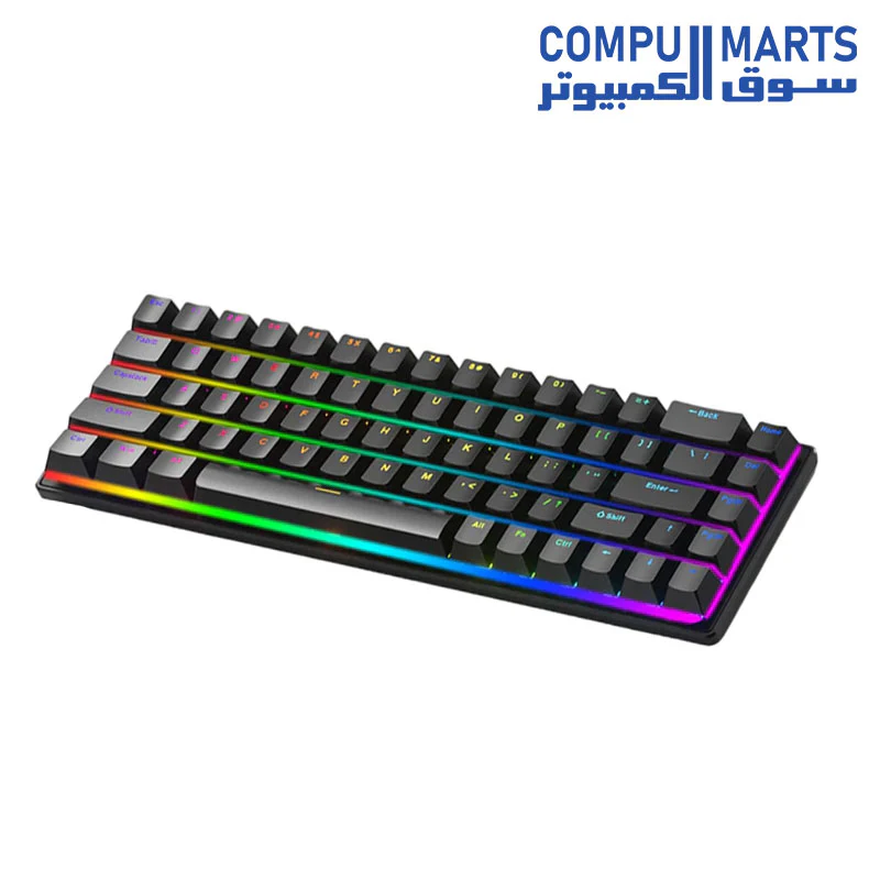 FOREV FV-Q68 Mini Mechanical 68 Keyboard Gaming Hot Swap RGB Backlight 60% Type C Wired Mechanical Keyboard for PC - Image 2