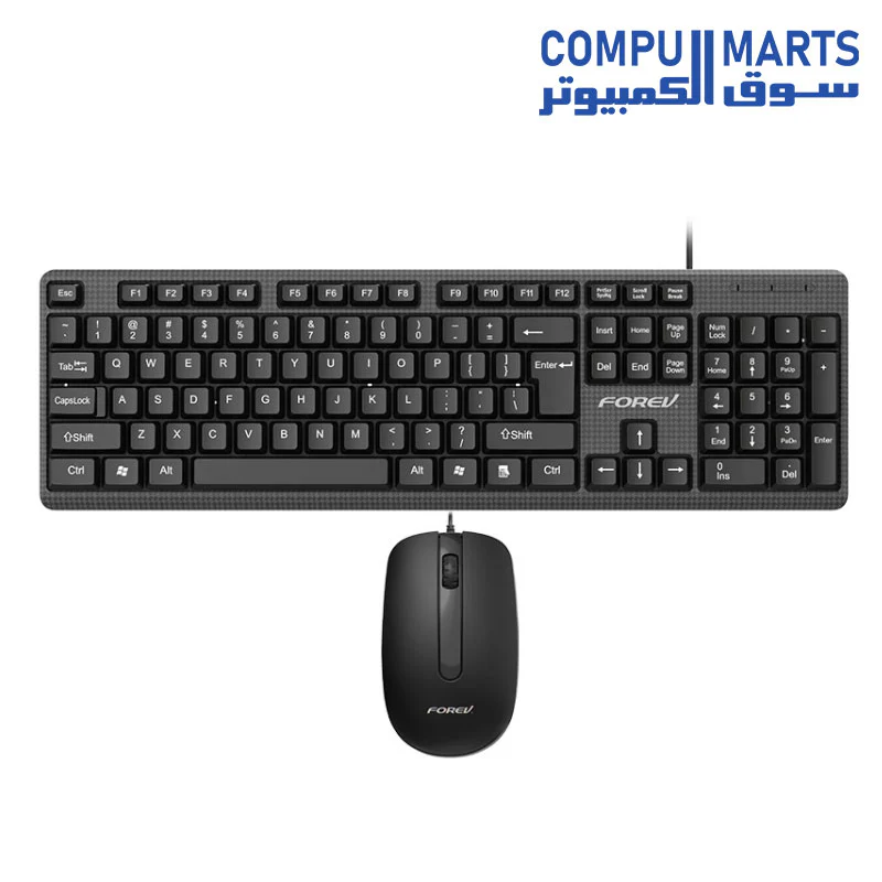 FOREV FV68 Wired Gaming Keyboard Mouse Set (Black) - Image 2